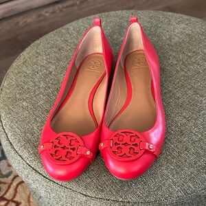 Tory Burch Vibrant Red Loafers